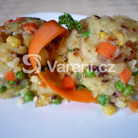 Šťouchané brambory se zeleninou