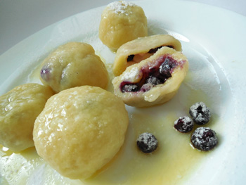 Borůvkové knedlíky