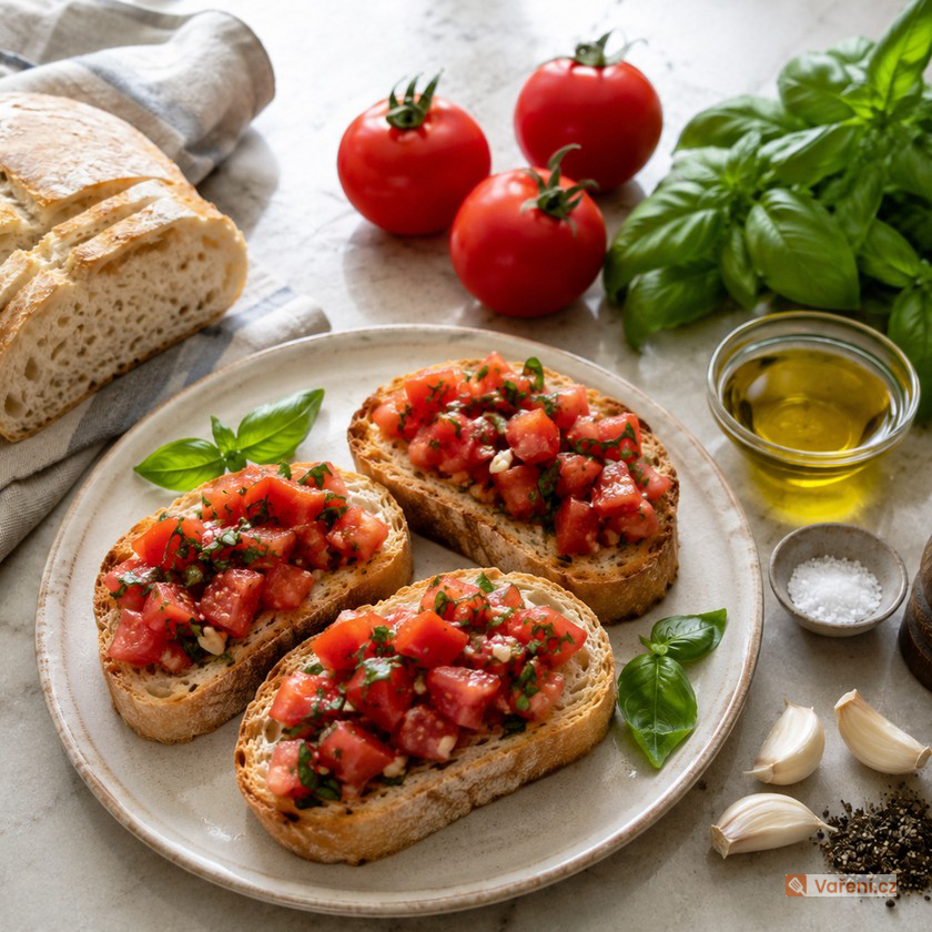 Bruschetta s rajčaty: Křupavý důkaz, že nejlepší jídla bývají nejjednodušší