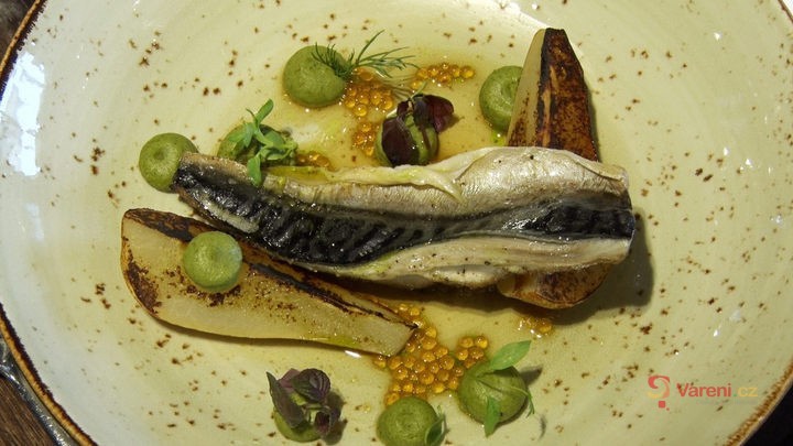 Jak se připravuje makrela v restauraci Mlýnec s výhledem na Karlův most?