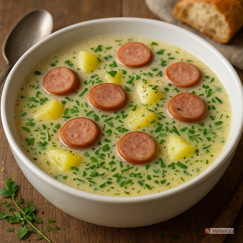 Frankfurtská polévka podle německé receptury