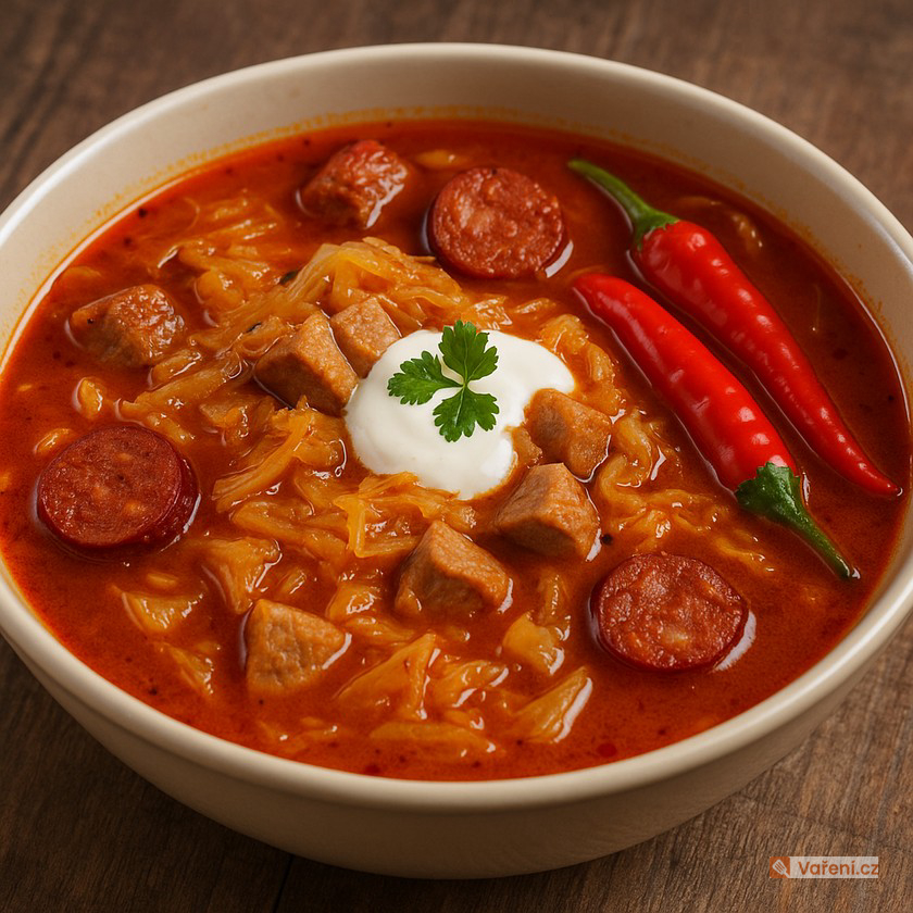 Maďarská zelná polévka (Kél leves)