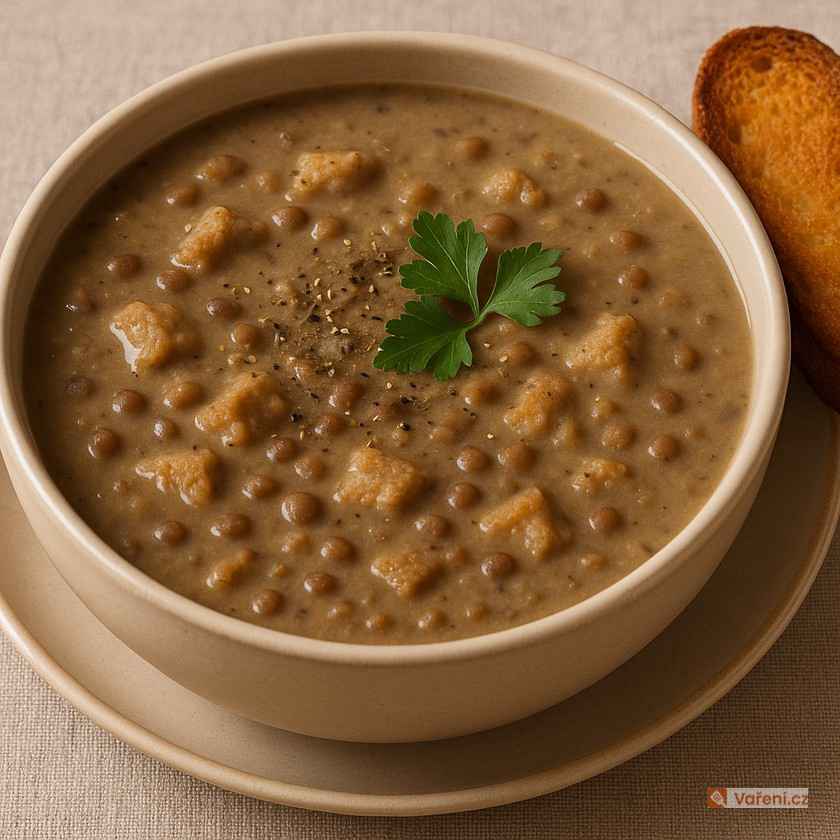 Polévka krémová z luštěnin a chleba