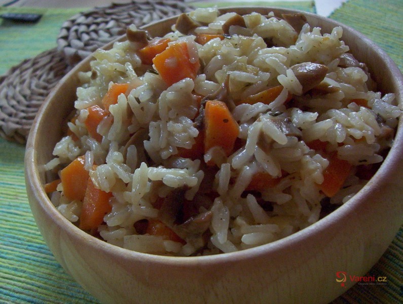 Houbovo-mrkvové rizoto