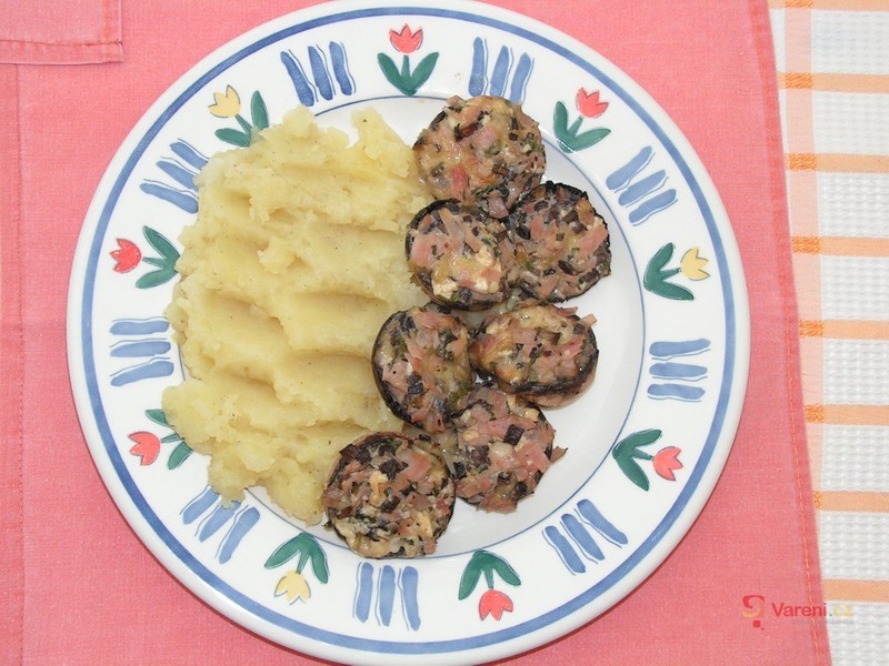 Plněné žampiony šunkou - fotografie 2