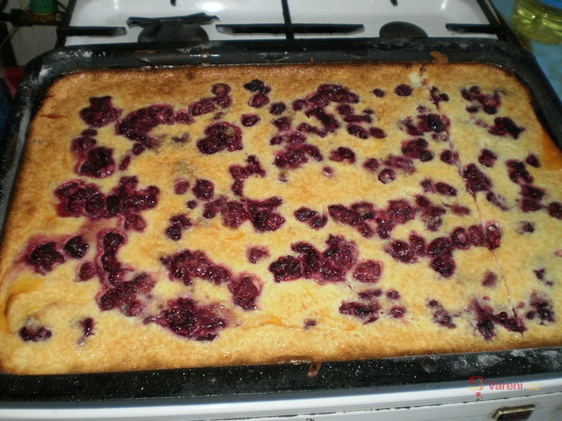 Výborný borůvkový koláč se smetanou - fotografie 5