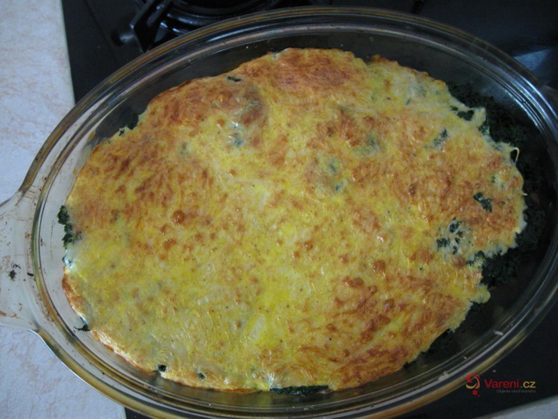 Zapékané špenátové brambory se žampiony - fotografie 2