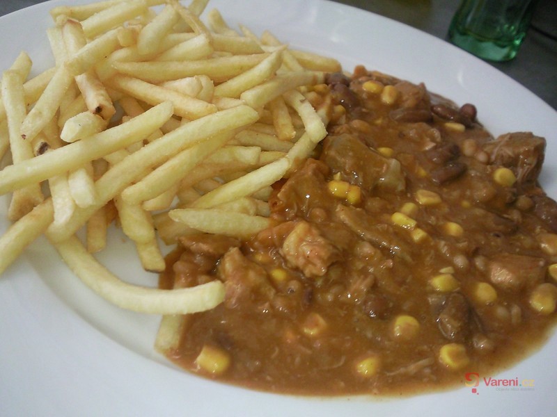 Mexické kuřecí nudličky se šunkou - fotografie 2