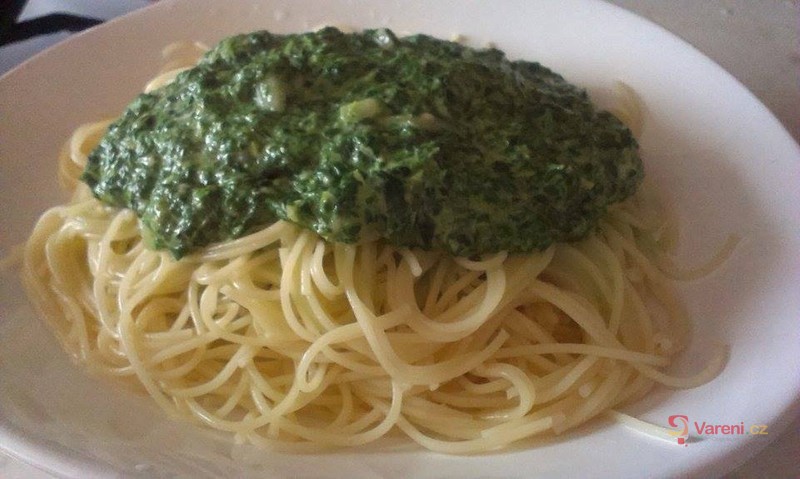 Italské těstoviny se špenátem 