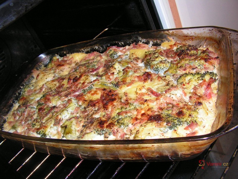 Zapečené brambory s brokolicí a nivou - fotografie 3