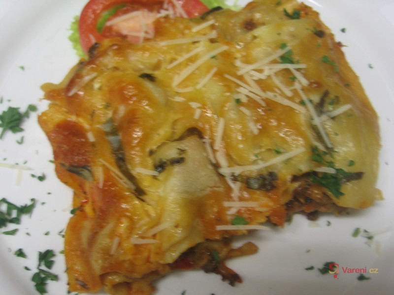 Lasagne s masem a zeleninou - fotografie 3