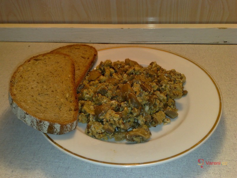 Hlíva ústřičná s vejci - fotografie 2