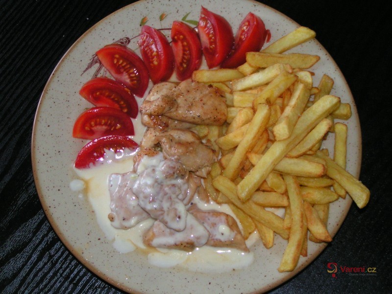 Kuřecí v sýrové omáčce se žampiony - fotografie 4