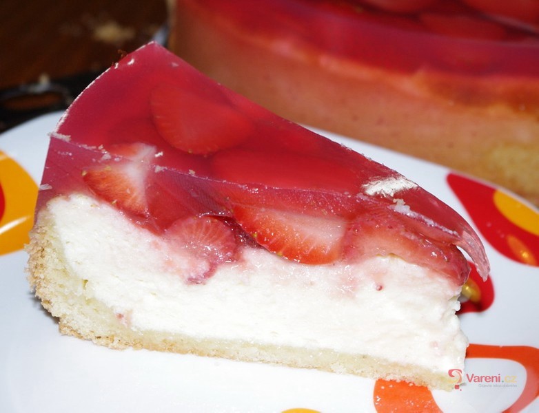 Jahodovo-tvarohový dort - fotografie 5