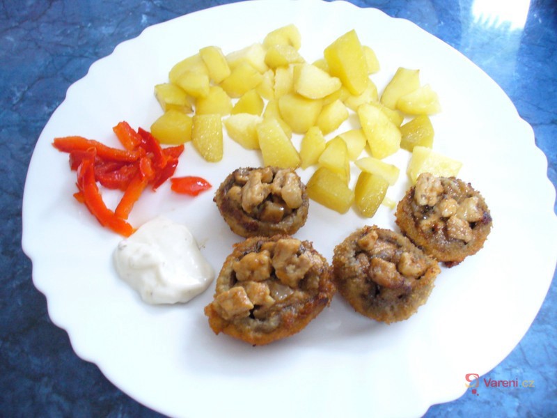 Smažené plněné žampiony - fotografie 2