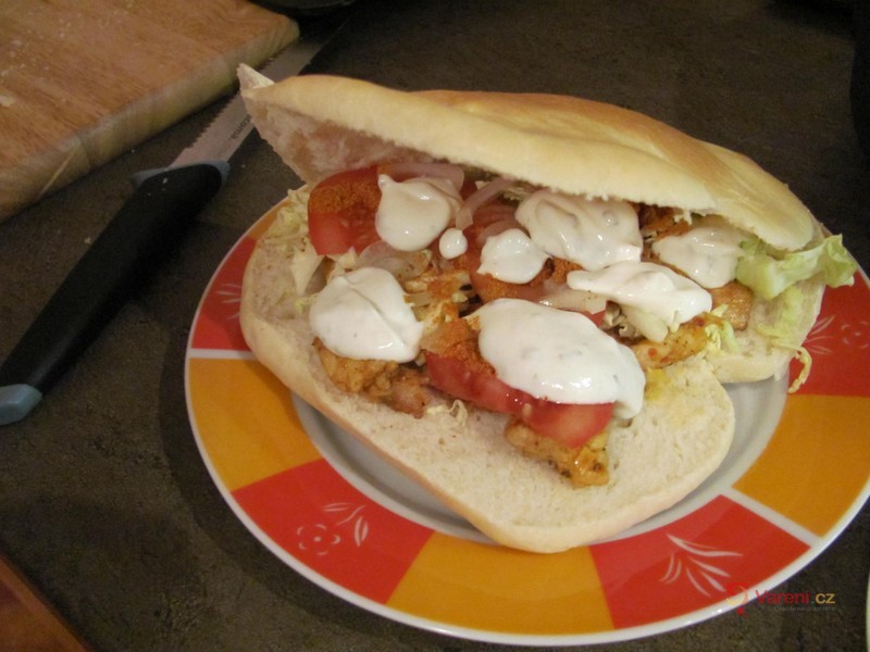 Plněný pita chléb - fotografie 3