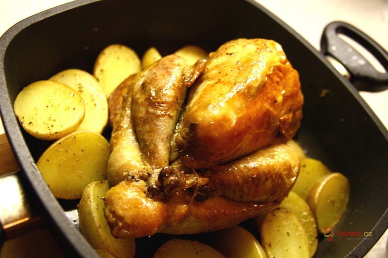 Pečená perlička s citronem a šalotkovou omáčkou - fotografie 2