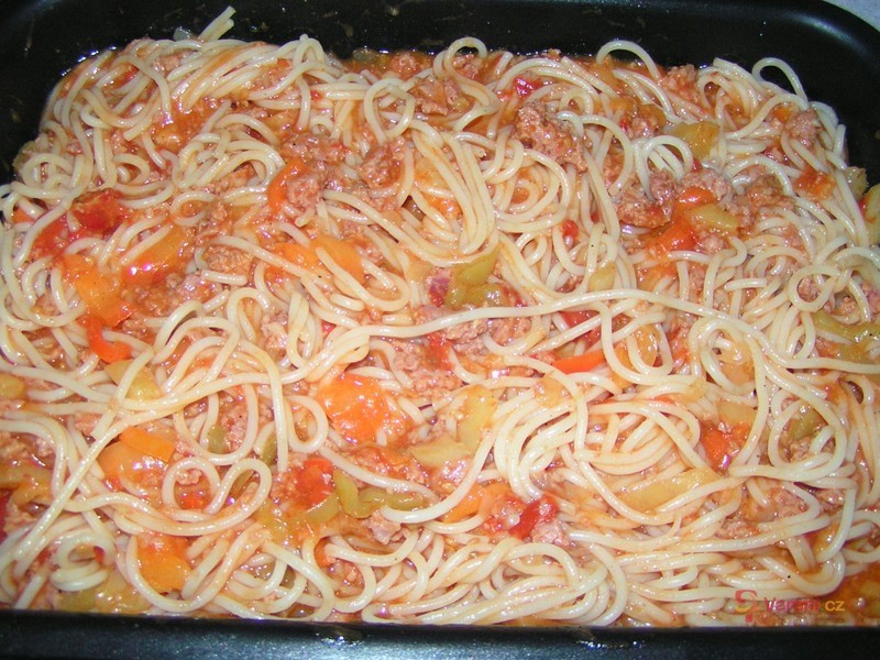 Rychlé zapečené špagety - fotografie 3