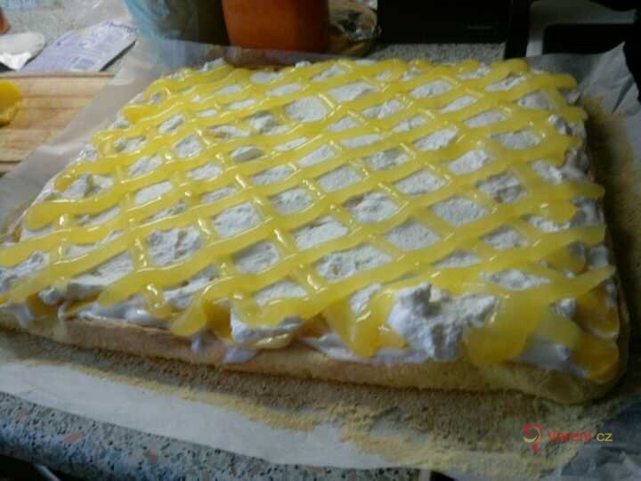 Jogurtový dezert se šlehačkou a pudinkovou mřížkou - fotografie 3