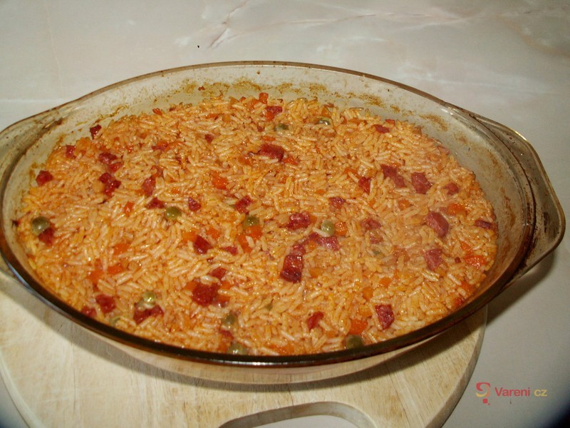 Vepřové rizoto s hráškem a kukuřicí - fotografie 2