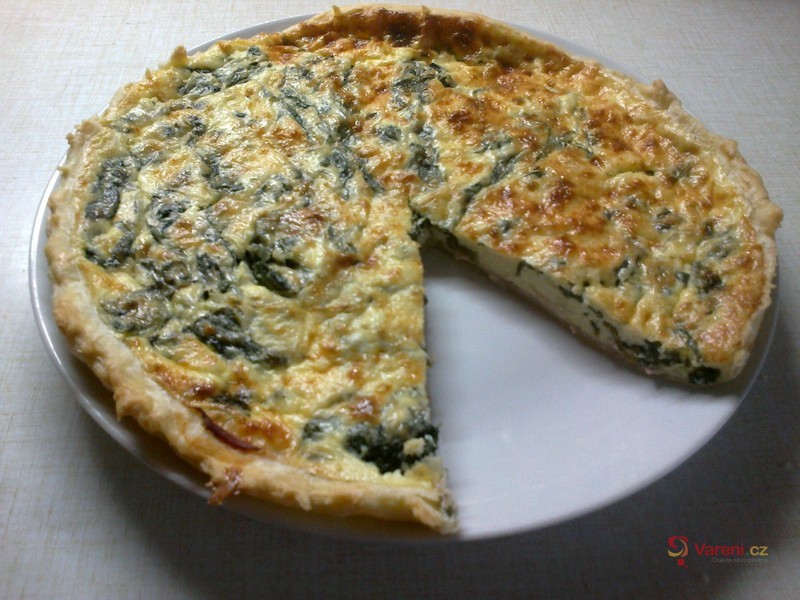 Špenátový quiche se sýrem - fotografie 2