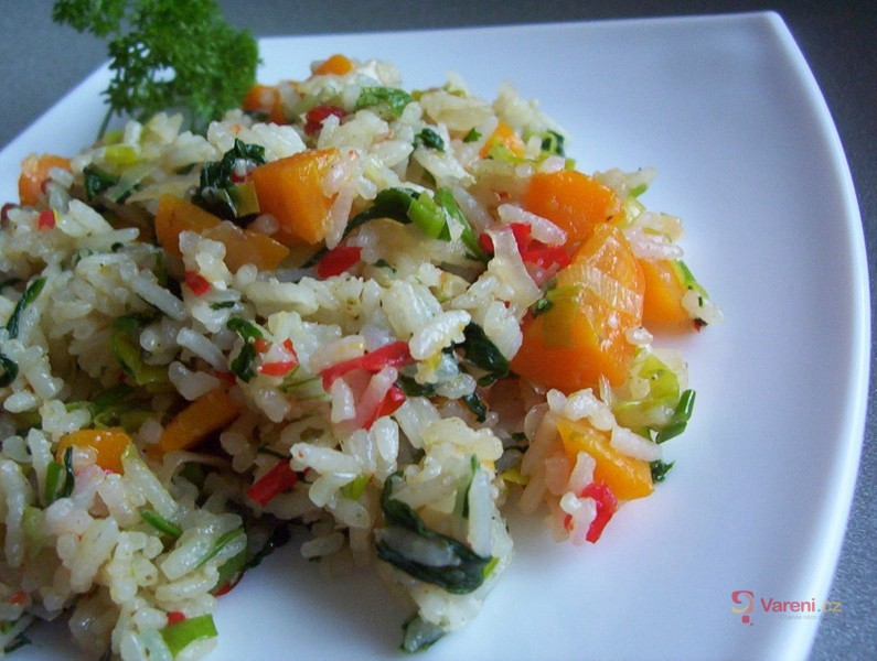 Zeleninová rýže se špenátem