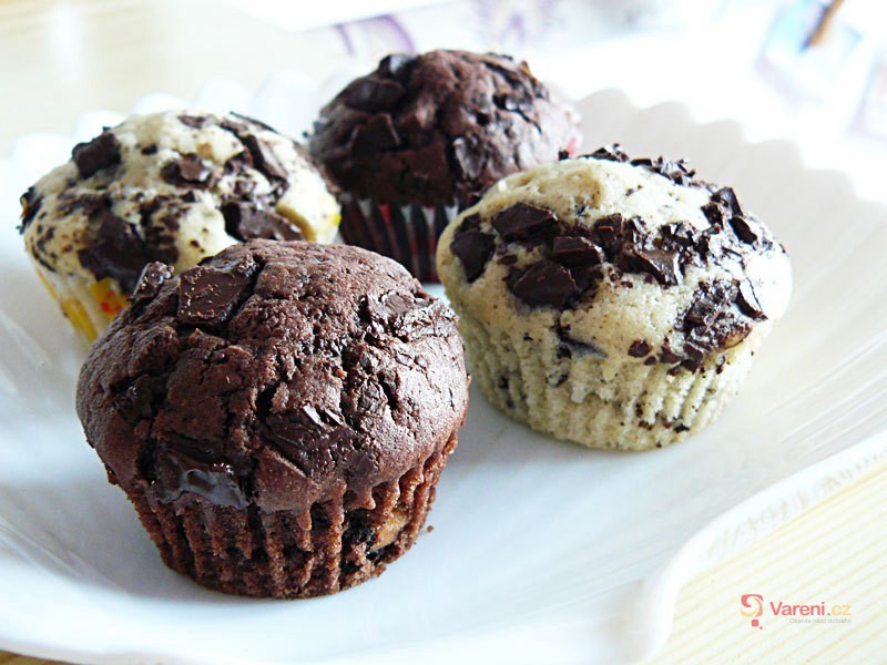 Výborné muffiny s kousky čokolády