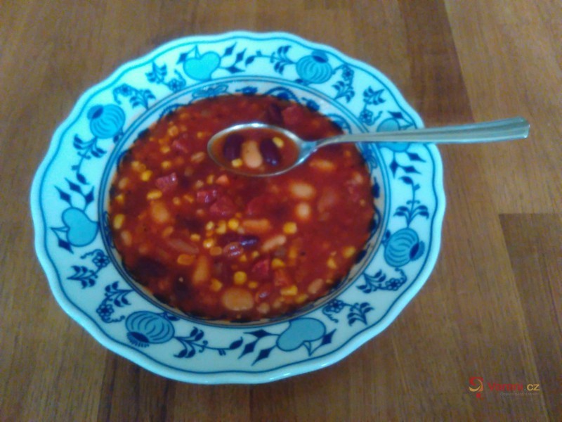 Jednoduchá mexická fazolová polévka