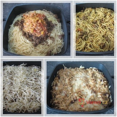 Zapečené kari špagety