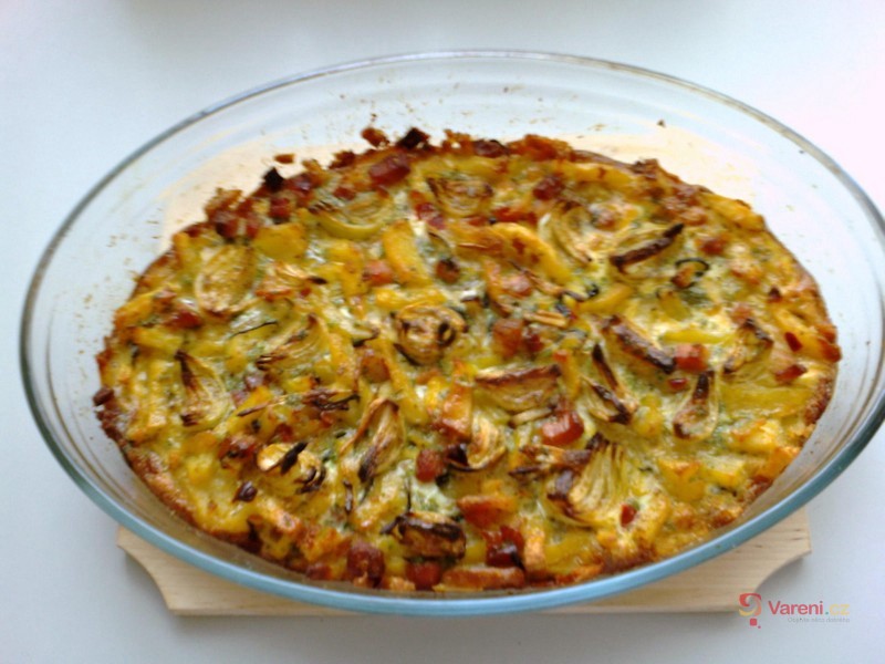 Zapékané brambory s cibulí - fotografie 3