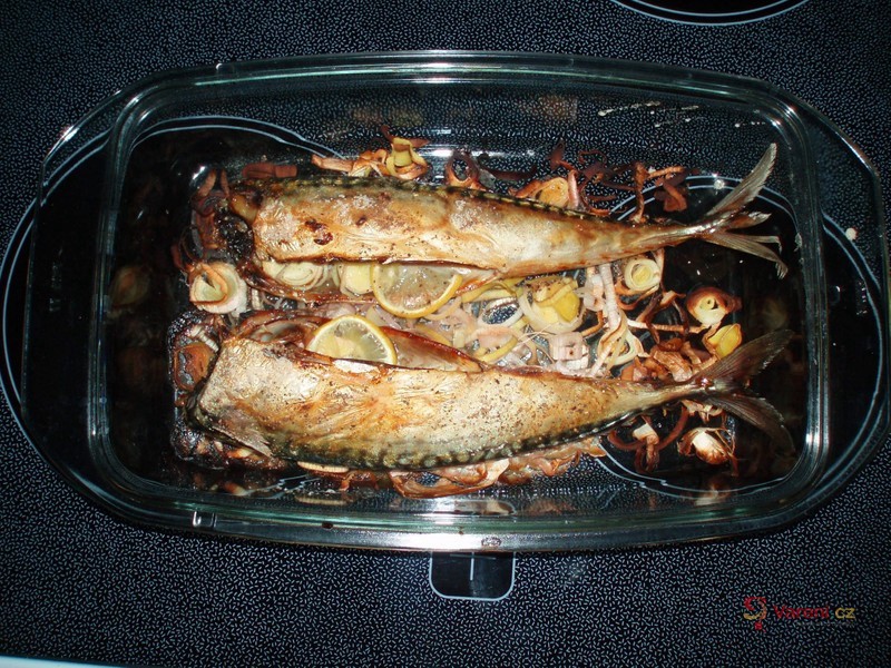 Makrely pečené na cibuli - fotografie 2