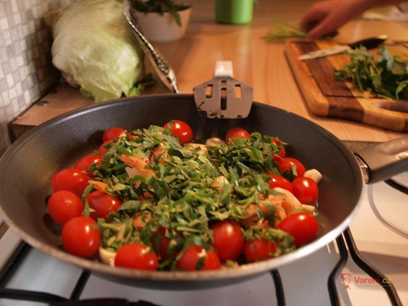 Těstoviny s krevetami - fotografie 2