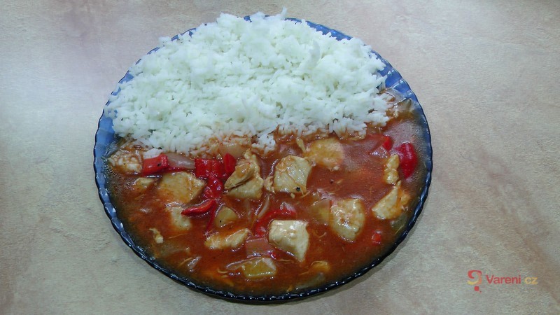 Sladko-kyselé kuře s rýží - fotografie 3