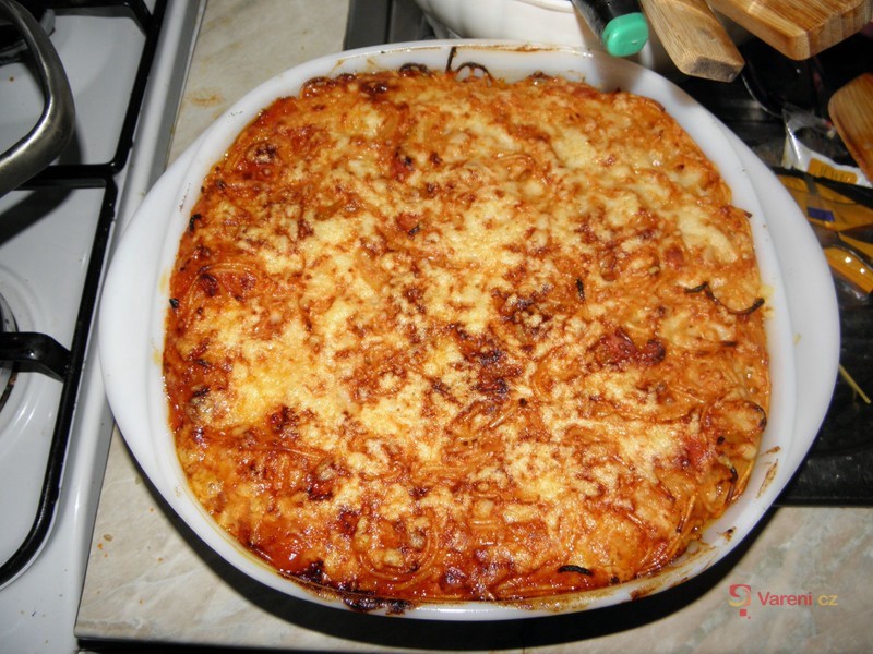 Zapečené špagety s Tompou - fotografie 2