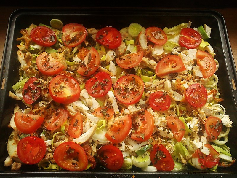 Lilek zapečený s kuřecím masem - fotografie 4