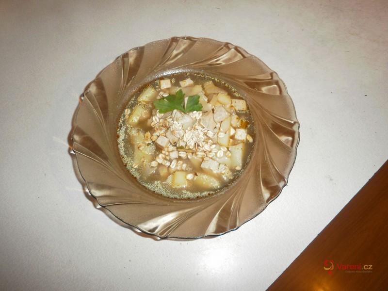 Cibulová polévka s tofu - fotografie 2