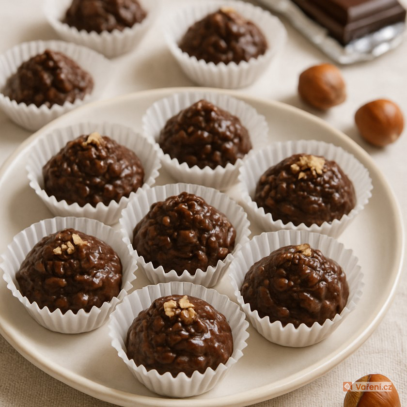 Kaštanové košíčky z čokoládových tyčinek