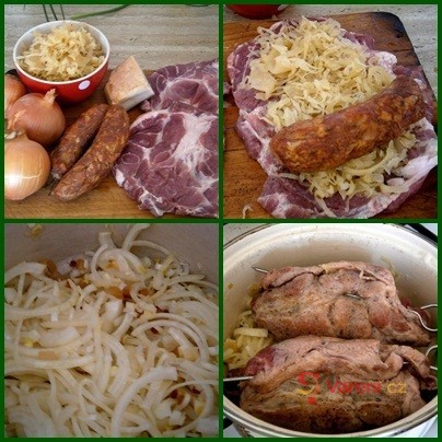 Krkovičkové závitky v cibuli - fotografie 3