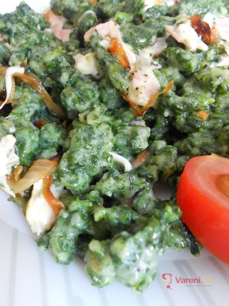 Špenátové halušky - fotografie 2