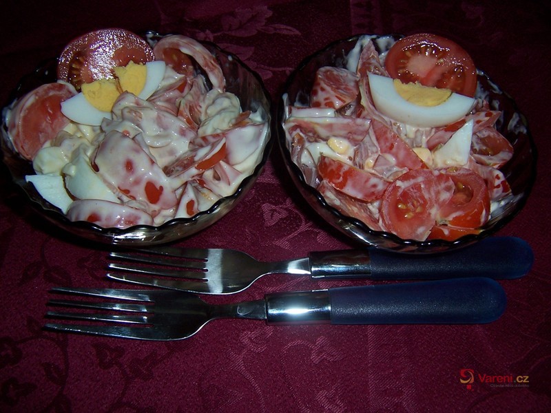 Rajský salát s vejci