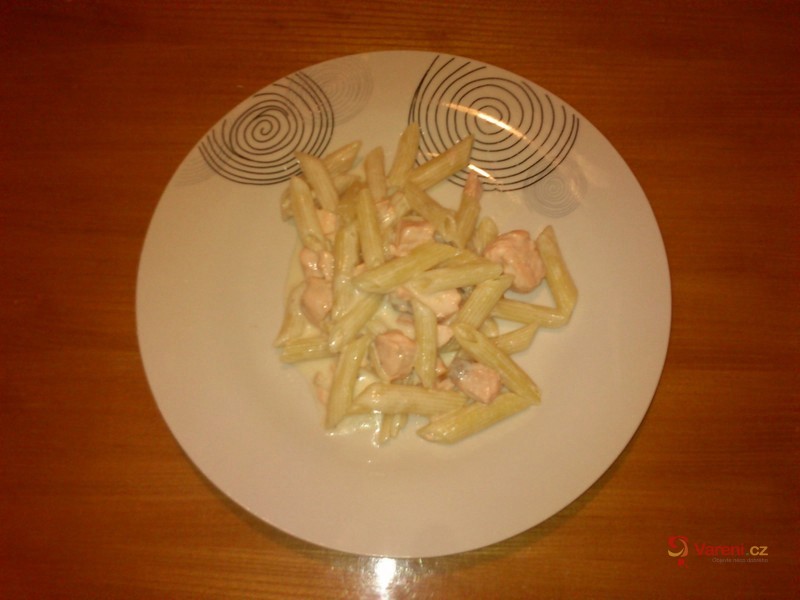 Fettuccine s uzeným lososem 1 - fotografie 2