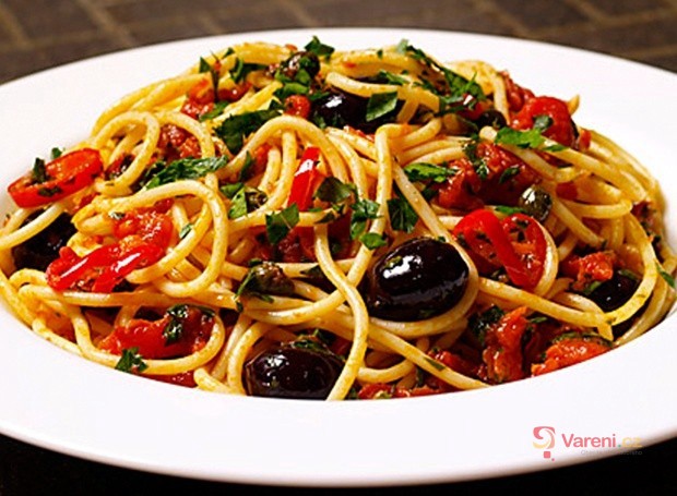 Barilla Spaghetti s Puttanesca omáčkou