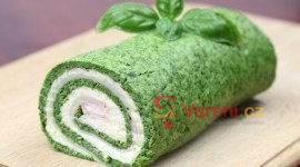 Špenátová roláda se sýrovou náplní - fotografie 2