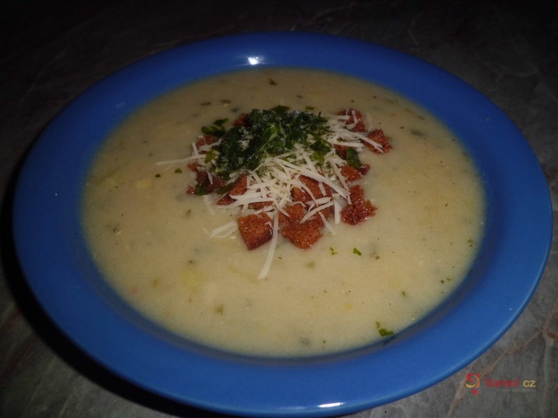 Krémová pórková polévka - fotografie 2