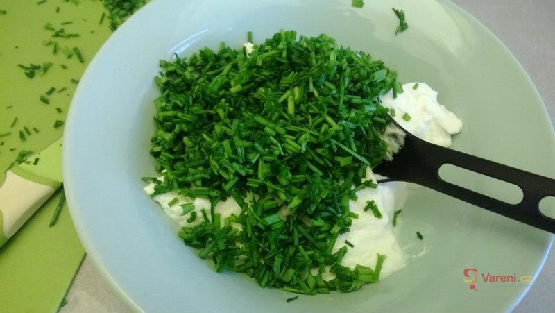 Pažitková pomazánka z tvarohu - fotografie 2