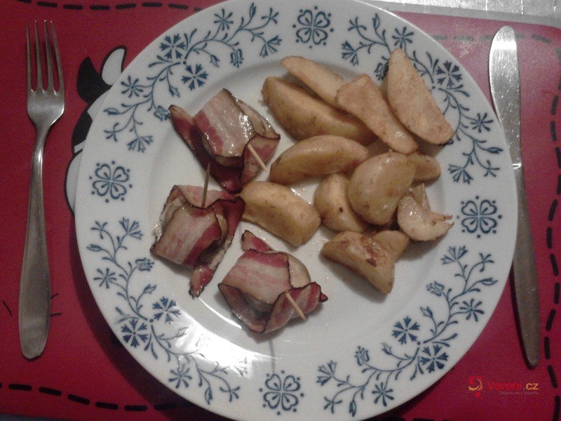 Žampiony plněné nivou - fotografie 3