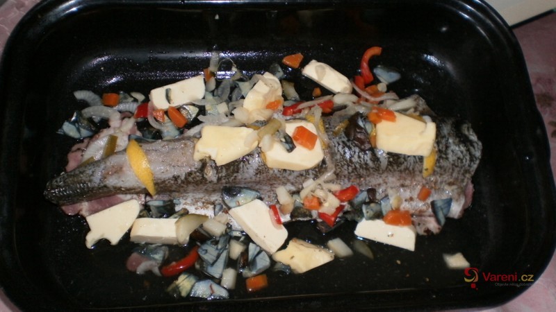 Pečená štika na másle s houbami - fotografie 2