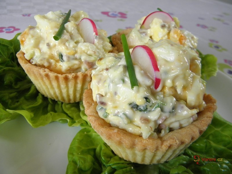 Slané košíčky s vajíčkovou náplní - fotografie 2