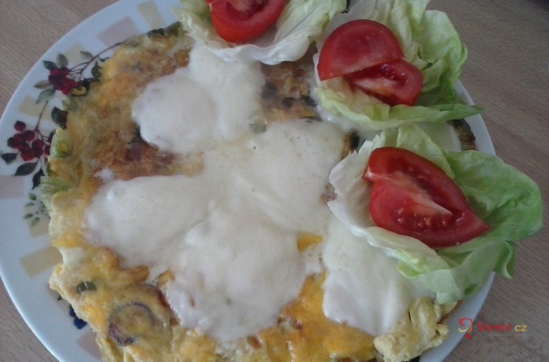 Vaječná omeleta s mozzarellou