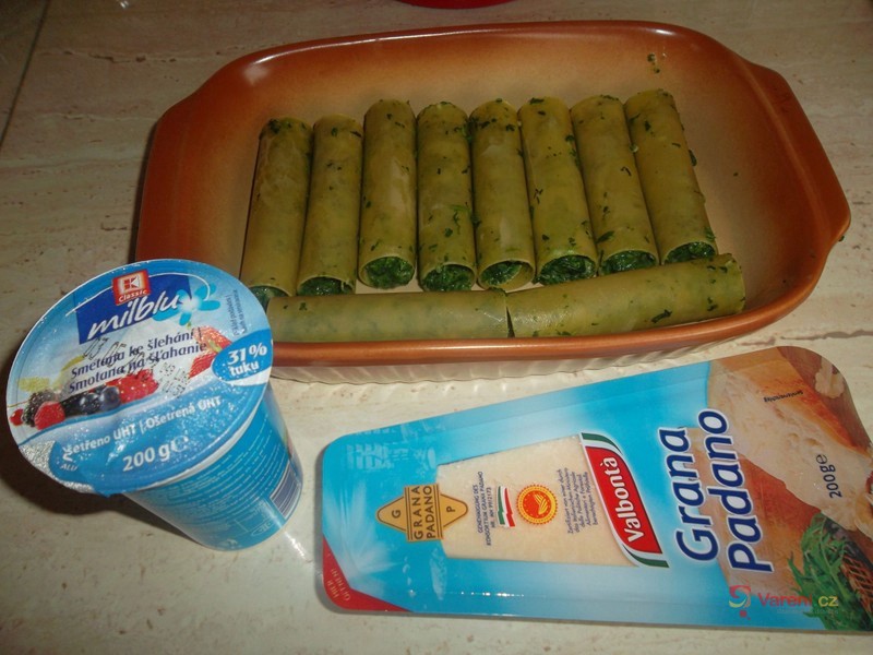 Cannelloni plněné listovým špenátem - fotografie 3